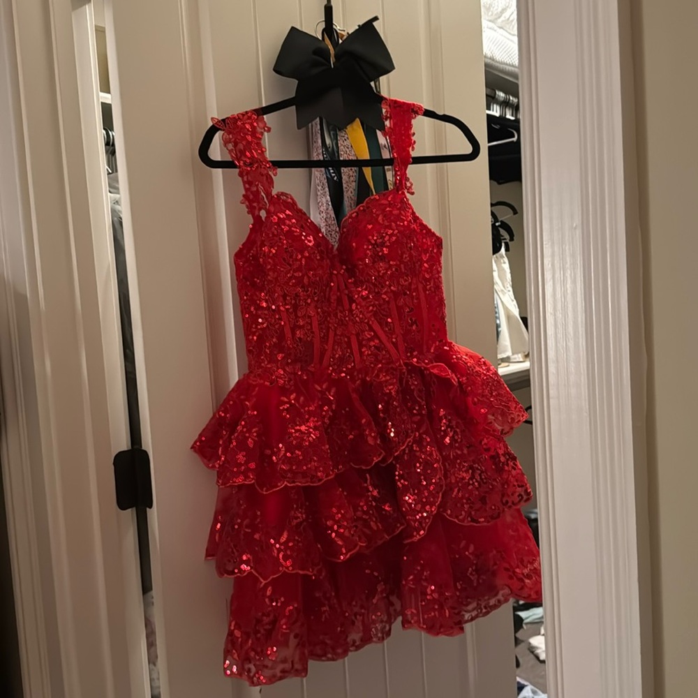 red dress